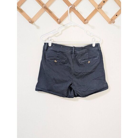 American Eagle Outfitters Super Stretch Midi Navy Blue Shorts - Size 10 - Picture 3 of 5